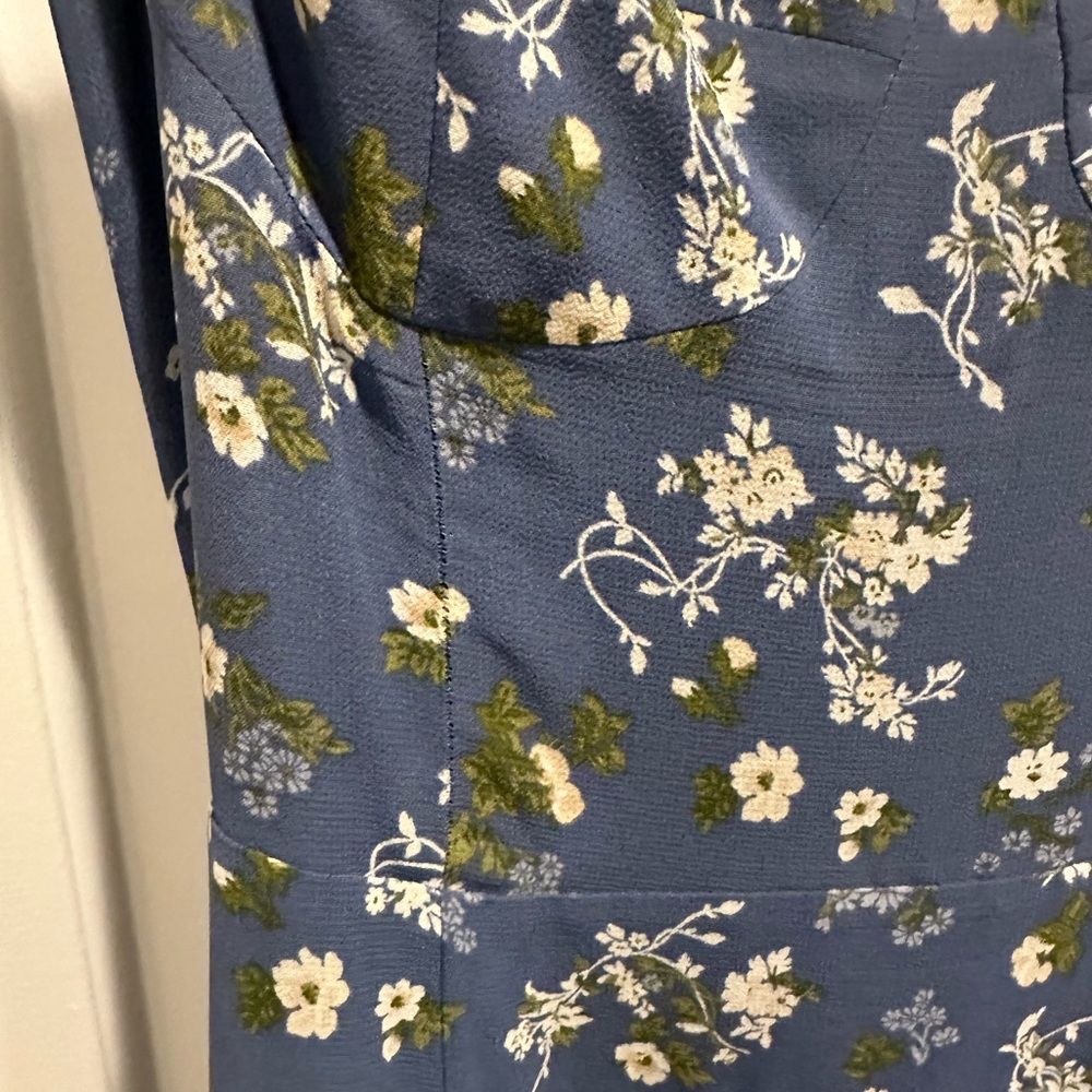 Reformation Blue Floral Spaghetti Strap Dress - Picture 4 of 7